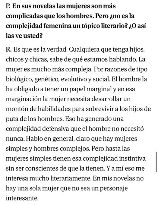 Como ayer hubo mucho varón ofendido por unas palabras fuera de contexto (esta vez les toca a ellos ofenderse) vamos a repetirlo para que lo lean dos veces, pero el párrafo entero. O tres veces. O cuatro. O las que hagan falta, a ver si por fin captan el asunto. Que no sé yo.