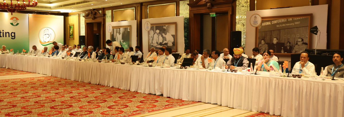 jagdishthakormp's tweet image. A meeting of the Extended Congress Working Committee is currently underway in Hyderabad, Telangana. 

The crucial meeting is being attended by all CWC members, PCC Presidents, CLP leaders, CEC members and CPP office-bearers.
#CWCMeetingHyd