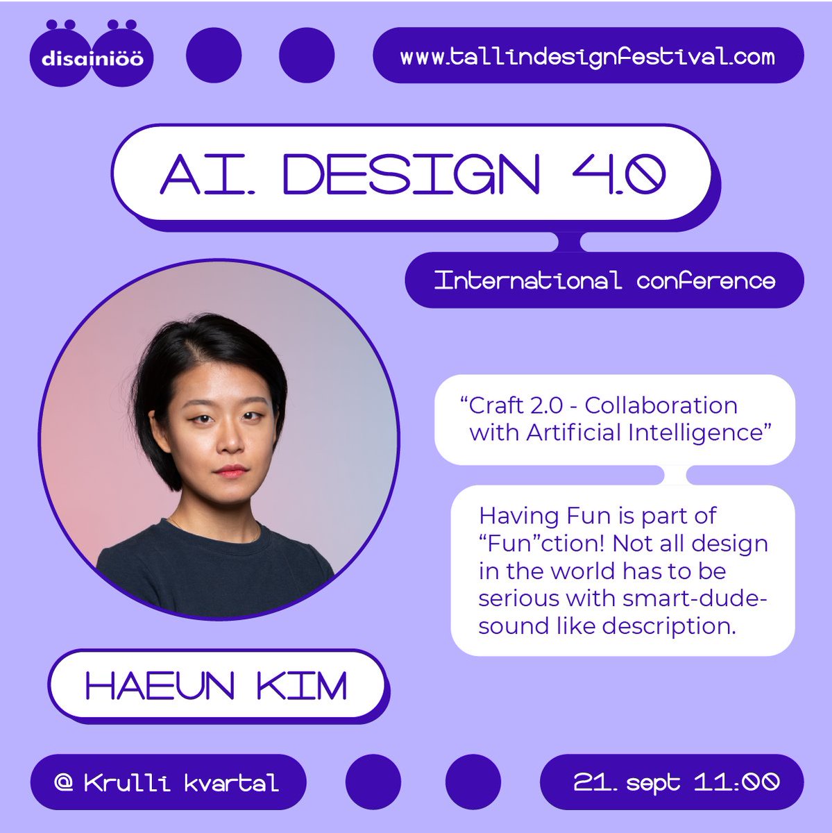 DesignNightFest's tweet photo. Conference #DESIGN 4.0 "Haeun Kim an interdisciplinary designer, focuses on everyday objects. She studied product design at ArtCenter College of Design in Los Angeles, worked as an industrial designer in the US, and recently finished her Master's at the @ArtAcademyEKA" https://t.co/BQvqLiaeVo
