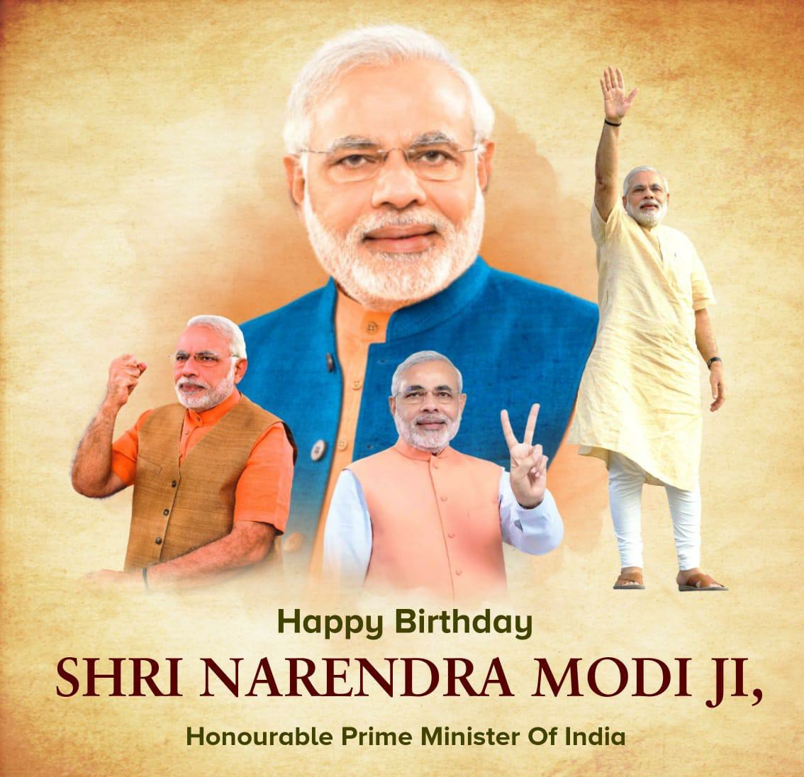 आदरणीय यशस्वी प्रधानमंत्री श्री नरेन्द्र मोदी जी को जन्म दिन की ढेर सारी शुभकामनाएं 🙏🙏🙏