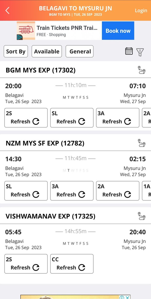 BelagaviRailway's tweet photo. Bookings are open for the extended part of Tr no 17302/01 from 26th Sept viz #Belagavi #Khanapur #Londa #Alnavar  To &amp; From #Mysuru .

Kundanagari connecting Mysuru paakanagar , spreading sweetness in Karnataka, i propose to name it SIHI Exp , your take ? https://t.co/q0FuHS3jQF