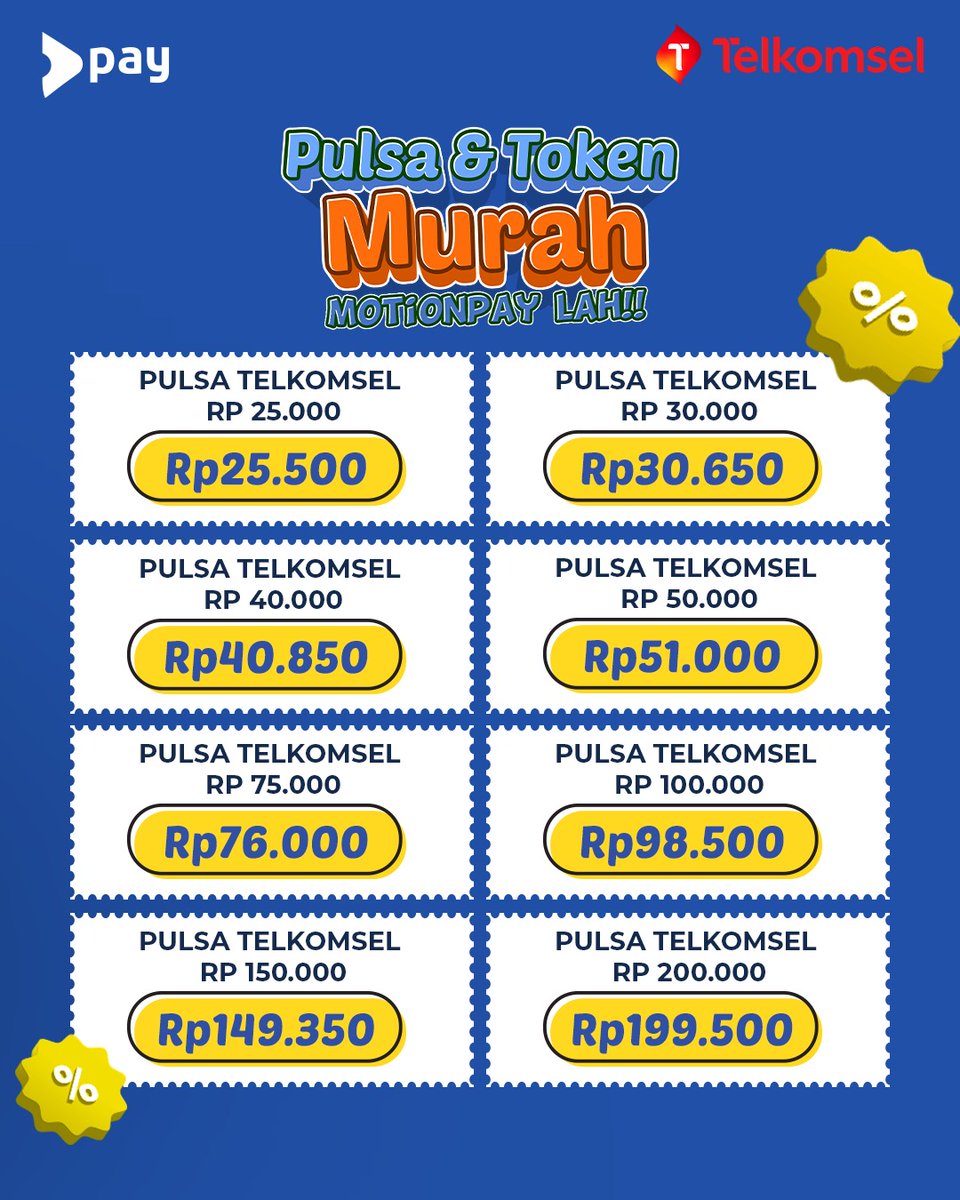 officialinews_'s tweet photo. EMANG BISA PULSA MURAH TELKOMSEL YAKININ CAMER 🤔
Jawabanya bisa! Apa lagi kalo liat harga pulsa MURAH Telkomsel di @motionpay.id camer di jamin setuju kalo liat yang hemat-hemat!🥰
Cari pulsa MURAH❓Download MotionPay lah❗️
#PulsaMurah #PulsaHemat #PulsaMurahMotionPayLah