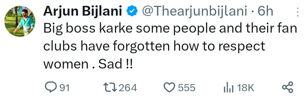 biggboss_Nation's tweet photo. #ArjunBijlani's comment on #BiggBoss participants....
fans raises questions about whom he might be referring to?? 

Any idea??  

#ElvishYadav #AbhishekMalhan #FukraInsaan #PandaGang #abhisha #BiggBoss17 #ElvishArmy #abhiya #BiggBossOTT2 #BB17 #BBOTT2 https://t.co/p5Mxabs7ak