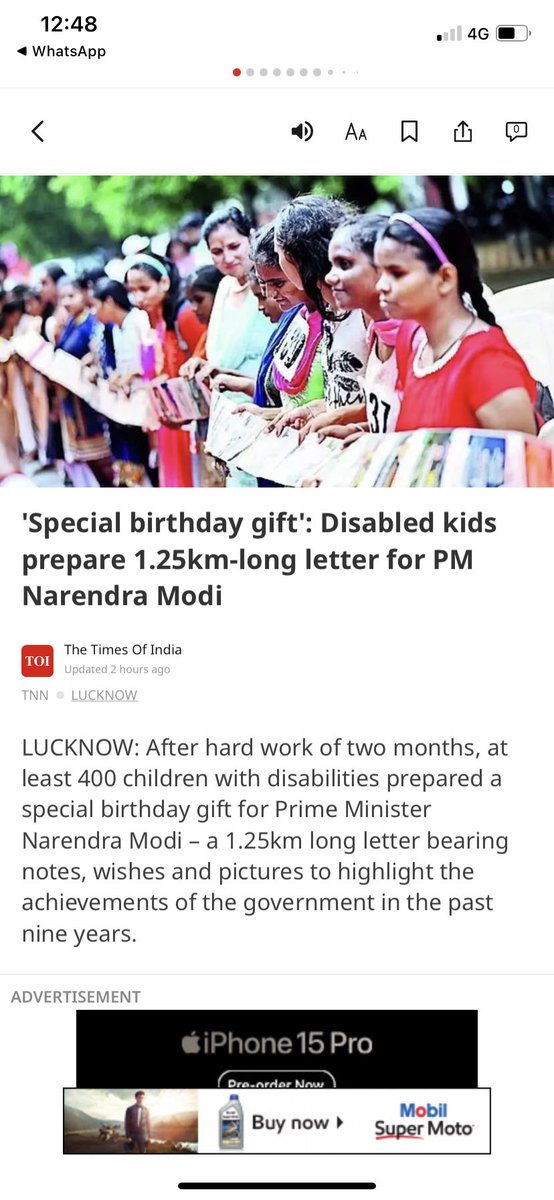 Rashmihingorani's tweet photo. @timesofindia seriously?
Using the term "disabled" to describe children is inappropriate n inaccurate. It’s important to remember that every individual has unique qualities, strengths and abilities. It is also important to use language that promotes acceptance and inclusivity https://t.co/BV33OmyQRI