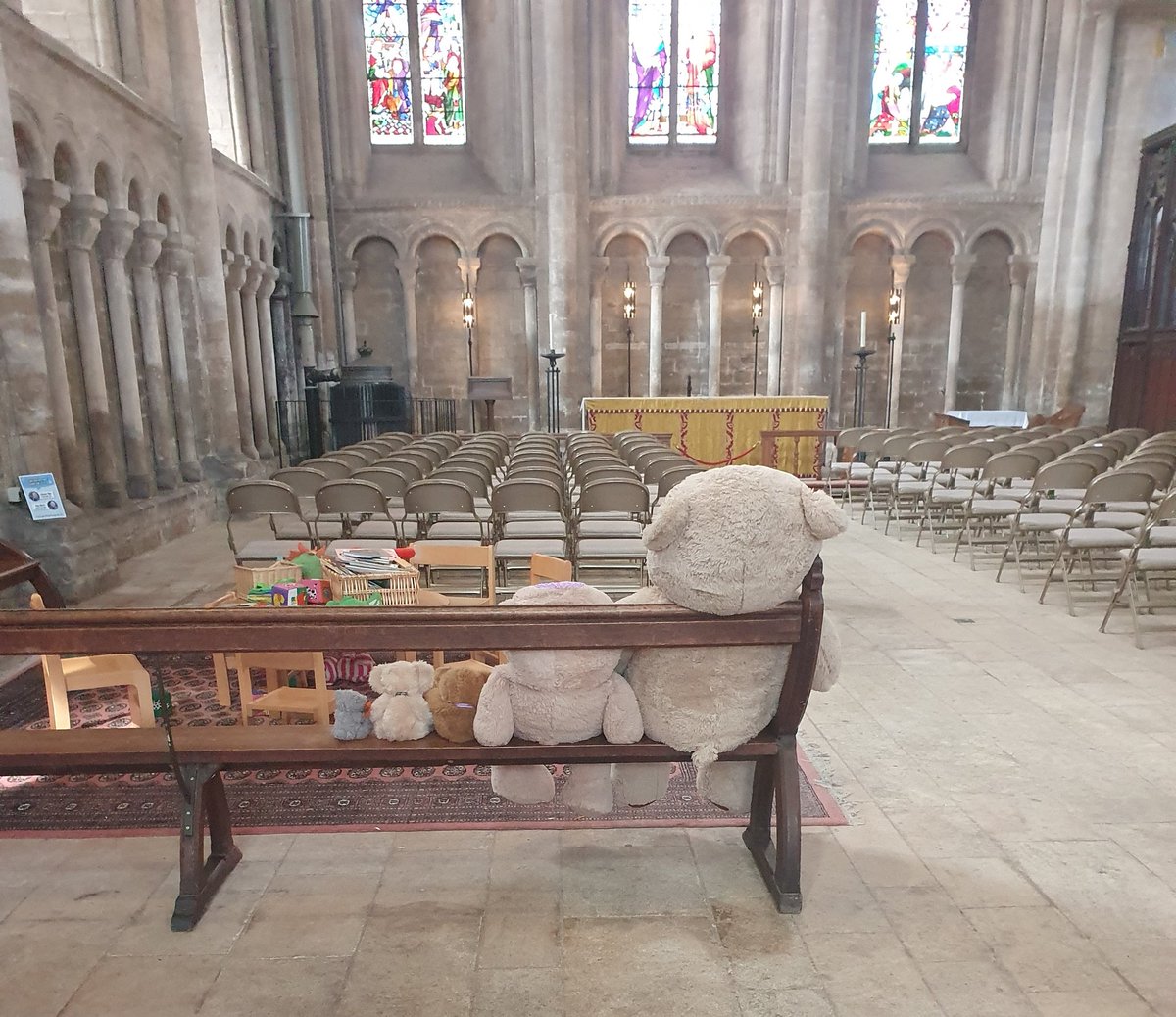 BDMed_Bear's tweet photo. Saw these very calm &amp; well behaved guys at #Peterborough Cathedral recently. I thought they were lovely and wanted to share them with you! #bearswithjobs #MentalHealthMatters https://t.co/aHL0M5Zuqn