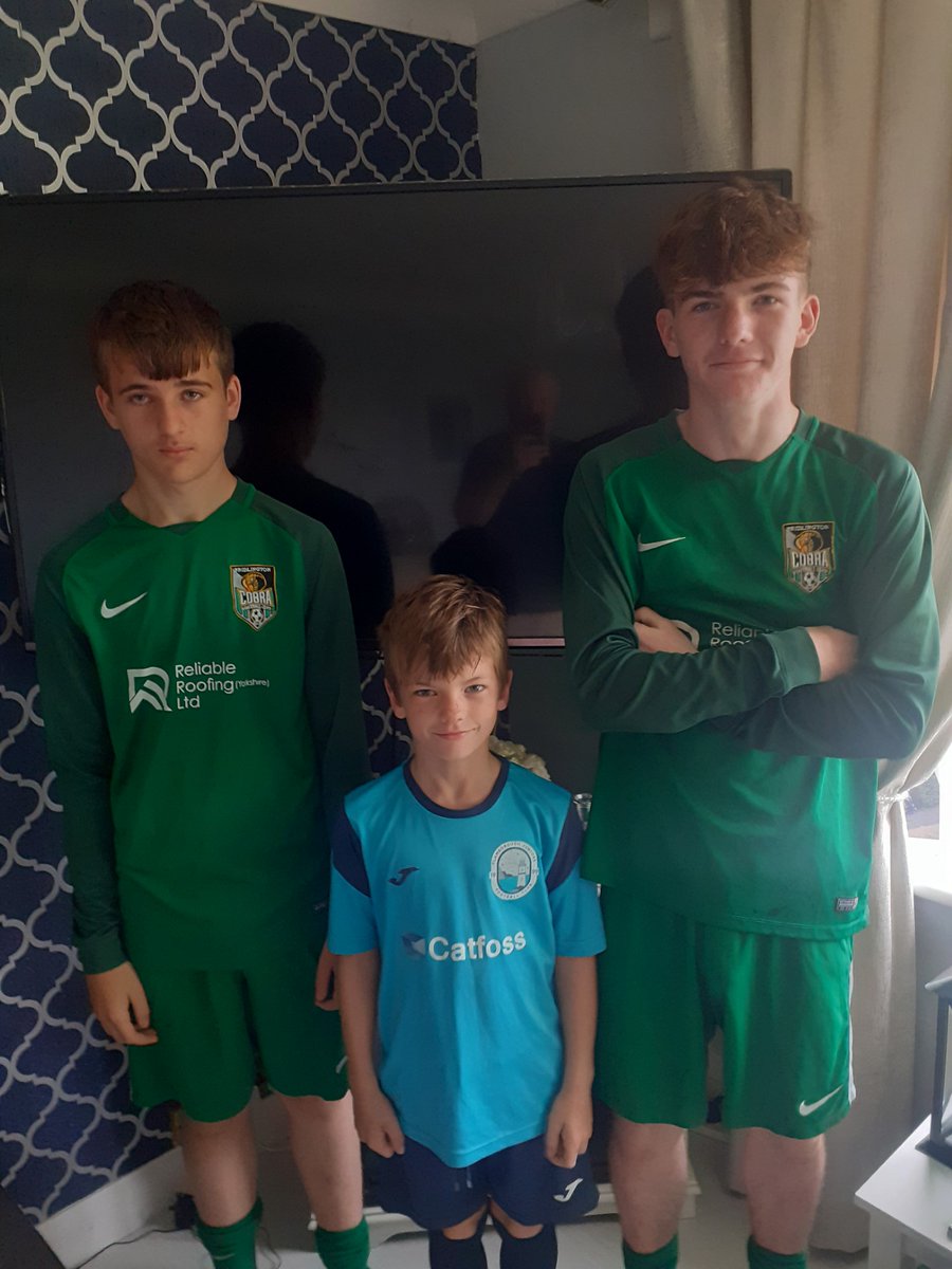 New football season today good luck to Vinny and Flamborough juniors away at Scarborough, and good luck to older two and brid Cobras⚽️⚽️⚽️