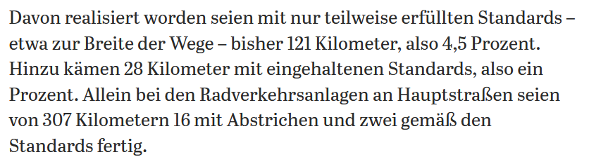 unzulaenglich's tweet photo. Rot-Rot-Grün bejubelte vor 5 Jahren das #Radgesetz.
Doch typisch für Berlin: von den geplanten 2.698 km Radinfrastruktur wurden nur läppische 121 km überhaupt umgesetzt.
Und nun schafft #Wegner die angeblich schlimme "Benachteiligung des Autos" ab.
https://t.co/WbpALTKOLR https://t.co/S177v70u3Z