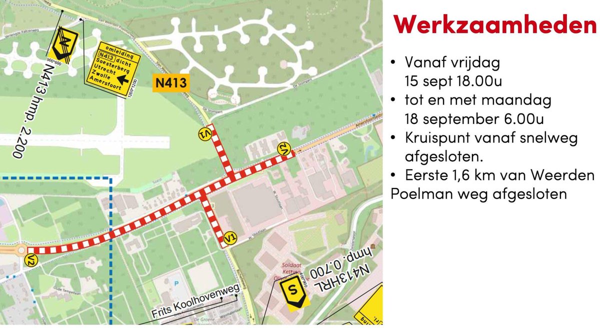 Kom jij vandaag naar de finish en het Te Gek!? Festival van de Socialrun? Houd dan rekening met het afgesloten kruispunt. 
Navigeer naar Van Weerden Poelmanweg, hm-paaltje 1,8 in Soesterberg.
Benieuwd wanneer jouw favoriete team finisht? socialrun.nl/livetracker/ 
#meedoeniswinnen