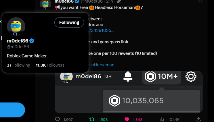 JustinVondeling's tweet photo. @m0del86 Done! i hope i win because its my dream  bundle and bro you are so kind for doing so i thank you for that and keep up the good work man you are literally awesome.
Gamepass - https://t.co/nVZ7qUBKf3 https://t.co/8pMVBan42F