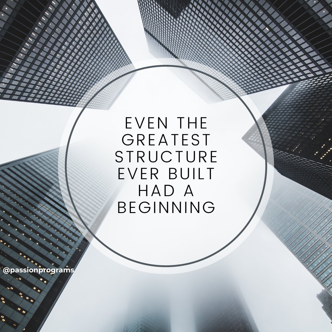 PassionPrograms's tweet photo. 🌟 "Even the greatest structure ever built had a beginning." 🏗️

Every journey starts with a single step, and every monumental achievement begins with a spark of inspiration. Embrace your dreams and start building your extraordinary future today! 💪🌠 #DreamBig #Inspiration https://t.co/8USQ5hfo5n