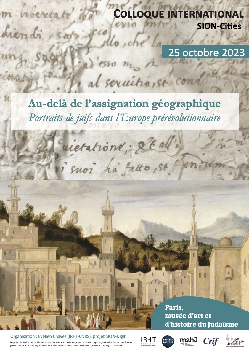 SION-Digit (@siondigit) on Twitter photo 📚Au-delà de l'assignation géographique. Portraits de juifs dans l'Europe prérévolutionnaire💡
➡️25 octobre au musée d'art et d'histoire du Judaïsme
organisation: <a href="/EvelienChayes/">Evelien Chayes</a> <a href="/SionDigit/">SION-Digit</a> <a href="/IRHT_CNRS/">IRHT</a> @INSHS_CNRS Avec, e.a., Debra Kaplan, <a href="/BartWallet/">Bart Wallet</a>, Pierre Savy, <a href="/harmdenboer/">Harm den Boer</a>. 📚Au-delà de l'assignation géographique. Portraits de juifs dans l'Europe prérévolutionnaire💡
➡️25 octobre au musée d'art et d'histoire du Judaïsme
organisation: <a href="/EvelienChayes/">Evelien Chayes</a> <a href="/SionDigit/">SION-Digit</a> <a href="/IRHT_CNRS/">IRHT</a> @INSHS_CNRS Avec, e.a., Debra Kaplan, <a href="/BartWallet/">Bart Wallet</a>, Pierre Savy, <a href="/harmdenboer/">Harm den Boer</a>.