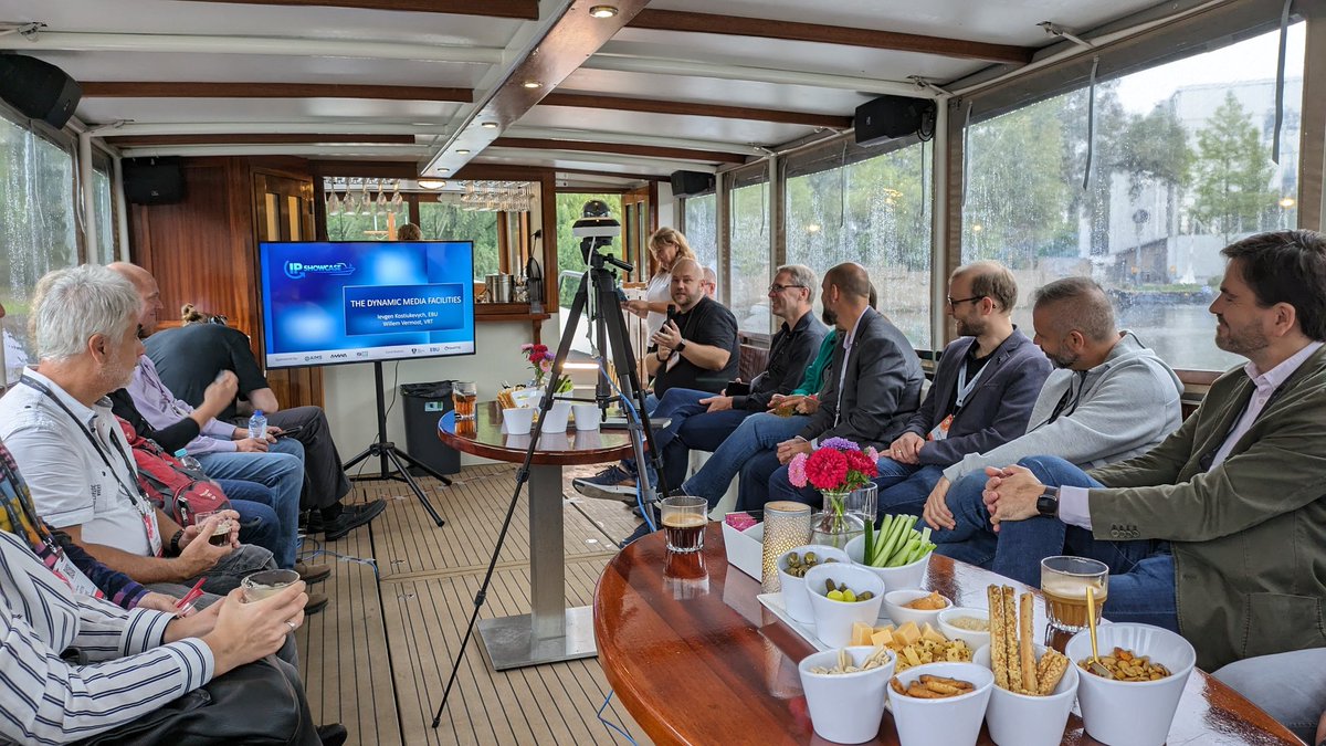 Q3MediaTraining's tweet image. #IPShowcase at @IBCShow takes to the water today!
Casting off with Willem from @VRT and Ievgen from @EBU_Tech #captiveaudience