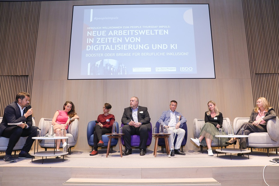 responsible_an's tweet photo. Zusammen mit @ZeroProjectorg zum Thema "Neue Arbeitswelten in Zeiten von Digitalisierung und KI" mit Keynote-Speaker Bundesminister Martin Kocher. Markus Wurm und Rita Außerlechner von #ResponsibleAnnotation waren als Best Practice Experten am Podium vertreten. #Inklusion https://t.co/PV1JbUXXhq