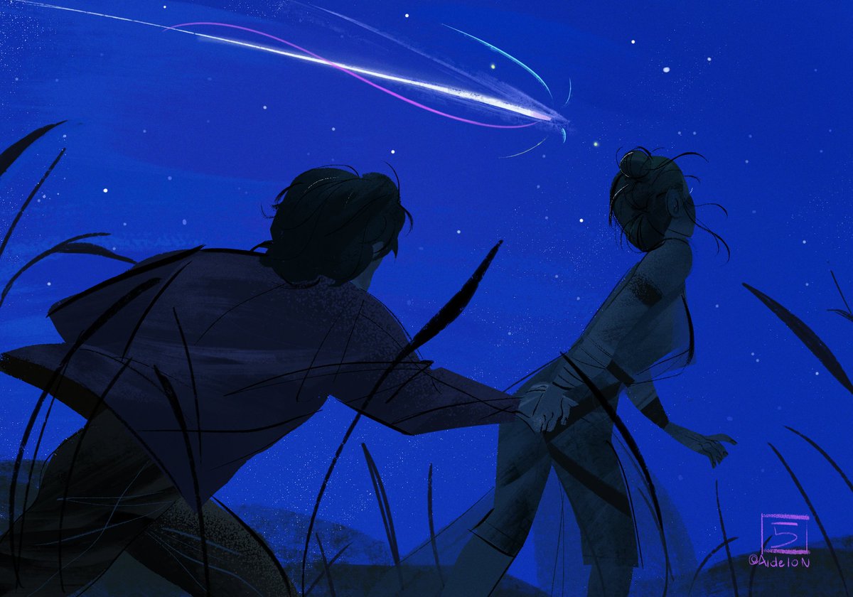 Rey and Ben after the war...he doesn't die if you stop the movie after the kiss, right? 🫠💫

#Reylo #Reyloart #BenSolo #Rey #StarWars