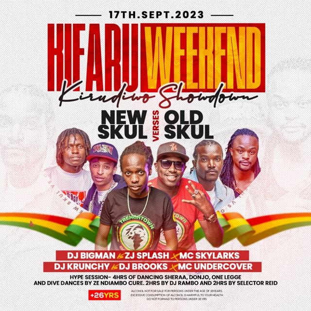Ilikua mbayaaaa lazima turudie tena, due to excess public demand Its a KIFARU KIRUDIWO SHOWDOWN WEEKEND…….  THE MAIN EVENT -  NEW SKUL VS OLD SKUL AFFAIR

• DJ BIGMAN VS ZJ SPLASH…. MC SKYLARKS

• DJ KRUNCHY VS DJ BROOKS…. MC UNDERCOVER

HYPE SESSION- 4hrs