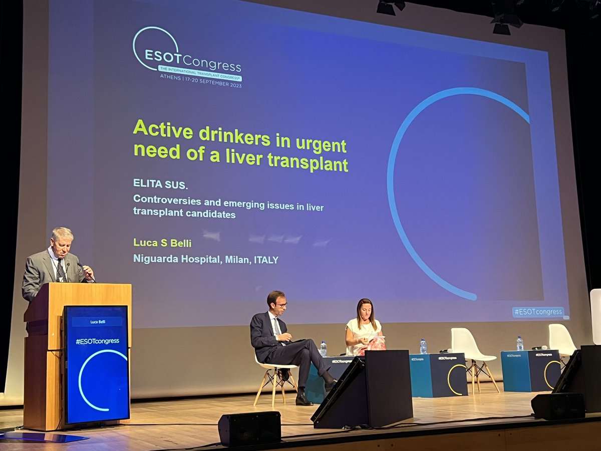 Wojciech Polak (@dewojt) on Twitter photo The second part of ELITA Specialty Symposium at the #ESOTcongress. Starting with a talk by Luca Belli on active drinkers in the urgent need for liver transplantation.
<a href="/ELITA_ELTR/">ELITA</a> <a href="/ESOTtransplant/">ESOTtransplant</a> <a href="/CFondevila/">Constantino Fondevila</a> <a href="/DrBhangui/">Dr Prashant Bhangui</a> <a href="/pdline/">Pål-Dag Line</a> <a href="/GiacomoGermani1/">Giacomo Germani</a> The second part of ELITA Specialty Symposium at the #ESOTcongress. Starting with a talk by Luca Belli on active drinkers in the urgent need for liver transplantation.
<a href="/ELITA_ELTR/">ELITA</a> <a href="/ESOTtransplant/">ESOTtransplant</a> <a href="/CFondevila/">Constantino Fondevila</a> <a href="/DrBhangui/">Dr Prashant Bhangui</a> <a href="/pdline/">Pål-Dag Line</a> <a href="/GiacomoGermani1/">Giacomo Germani</a>