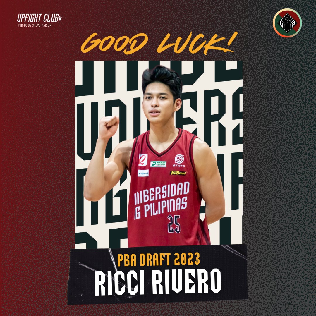 PBA DRAFT 2023 is upon us! Good luck to Fighting Maroons' pride: * ZAVIER LUCERO (UAAP Season S84 Champion and Mythical 5, UAAP S85 Runner-up) * RICCI RIVERO (UAAP S78 Champion, UAAP S79 Mythical 5 & Most Improved Player, UAAP S84 Champion) #UPFight #PBADraft2023