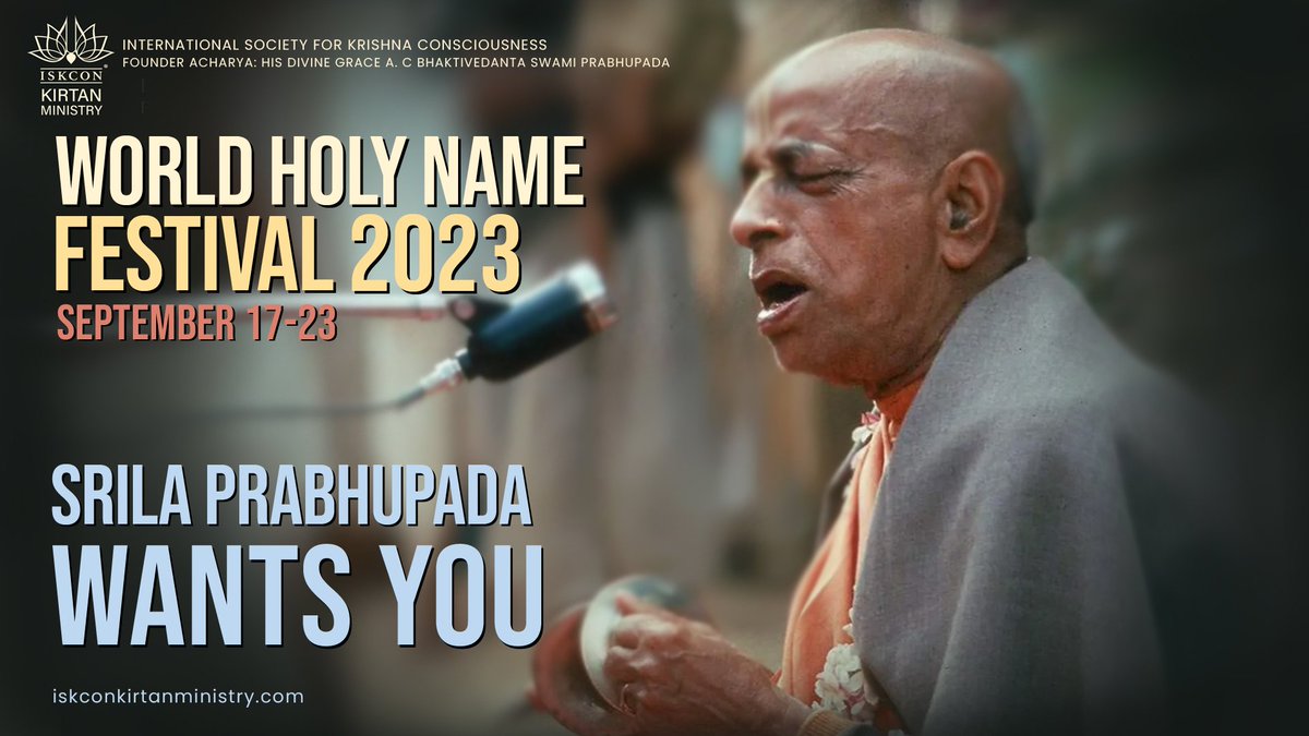 ISKCONahmd's tweet image. Wishing you all a very Happy World Holy Name festival 2023!
#holyname #srilaprabhupada