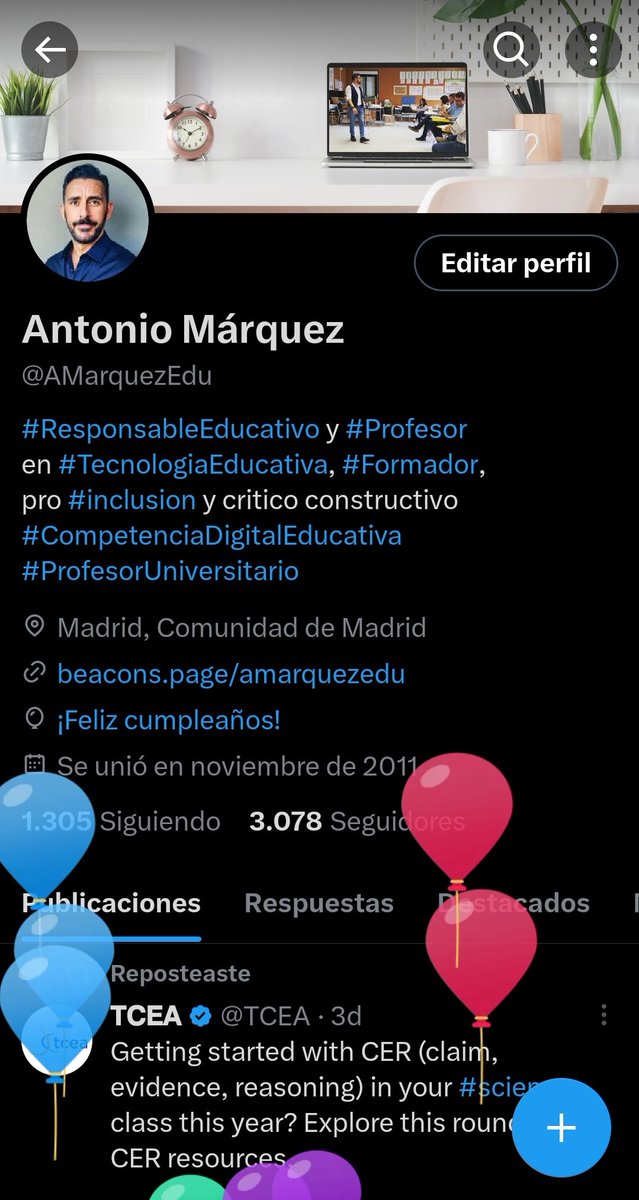Pues otro año más con globos en Twitter🎈