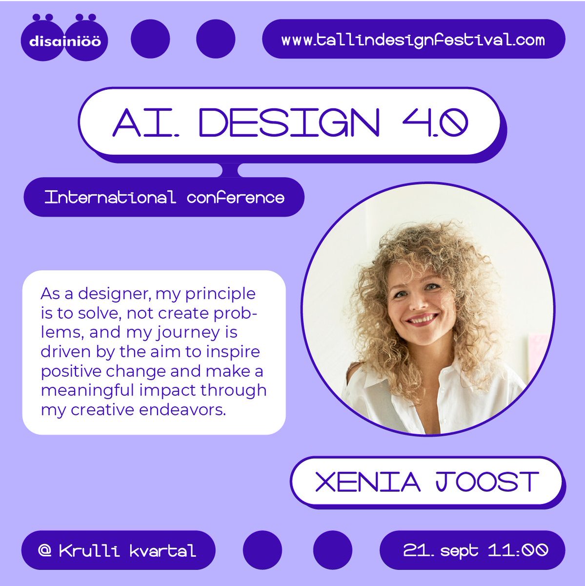 DesignNightFest's tweet photo. "Sustainable Fashion in the Digital Age: Embracing Design 4.0" @XeniaJoost is an artist &amp; fashion designer, holds a BA &amp; MA in Fashion Design from @ArtAcademyEKA. Her creative horizons expand with digital tech. https://t.co/g4DKGyBHEH