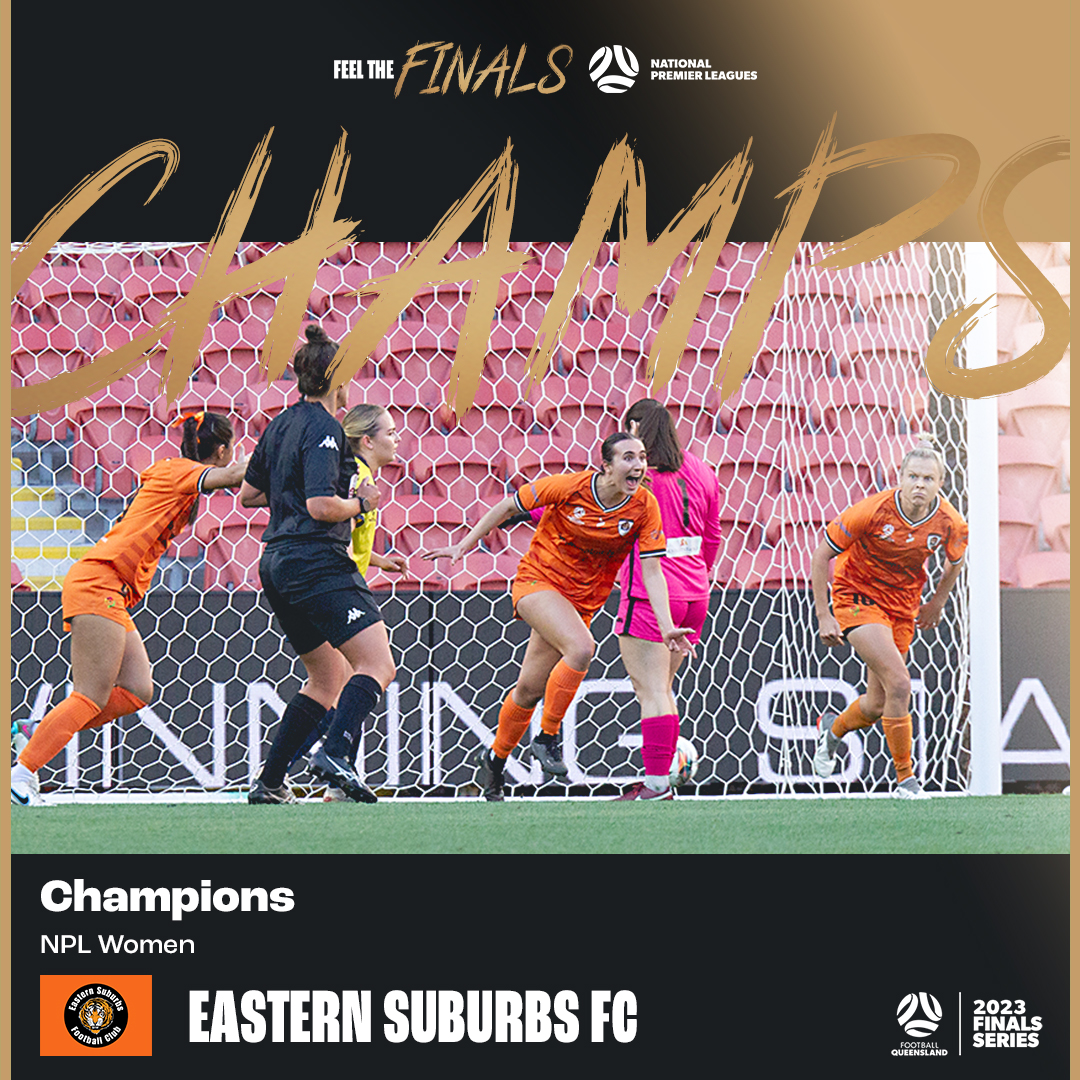 The Year of the Tiger 🐯🏆 Congrats to Eastern Suburbs on securing their first #NPLQLD Women's Grand Final title after a lethal 1-0 victory over Gold Coast United at Suncorp Stadium! #FeelTheFinals