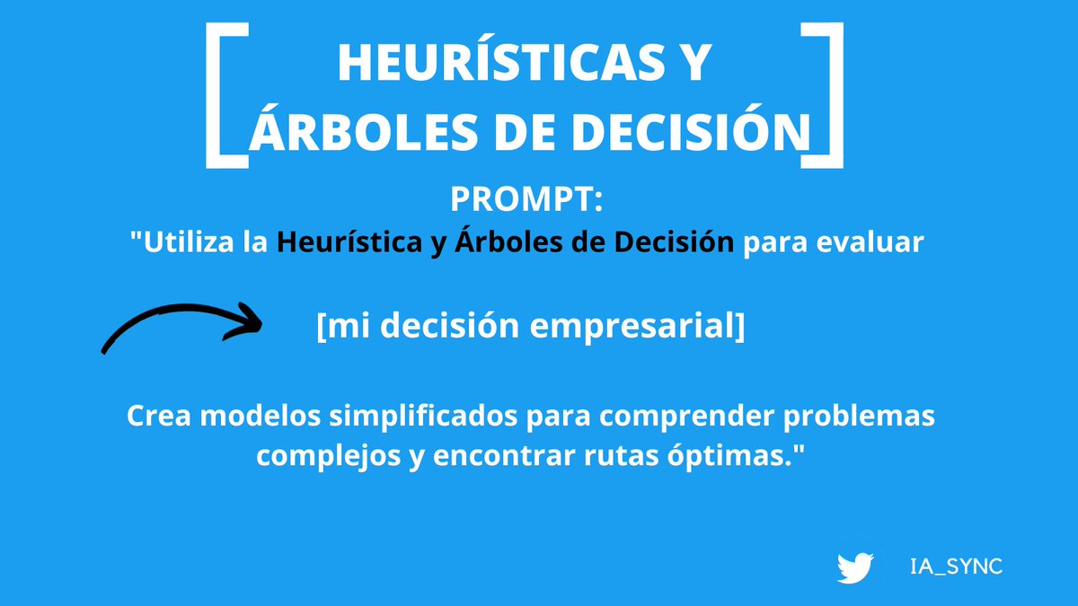 IA_SYNC's tweet photo. #SemanaDelEmprendedor durante esta semana os voy a dejar 28 tips 💡que puedes usar con #ChatGPT para tomar mejores decisiones para tu negocio y dominar los modelos mentales detrás de ellos. #emprendedores

[Suscríbete para más consejos ❤️]

15. Heurísticas y Árboles de Decisión https://t.co/8oYRqVSeXn