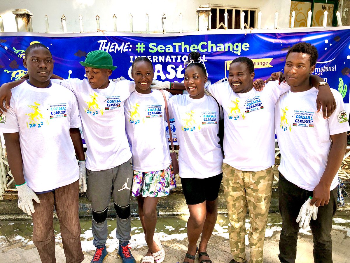 Hapo sasa! #SeaTheChange #InternationalCoastalCleanupDay2023 @MombasaCountyKe