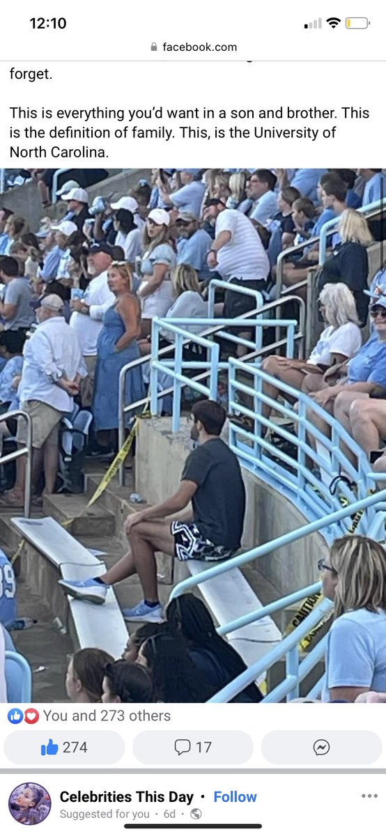 GrantHughesNC's tweet image. FB user John Floria revealed that Beau Maye sat in the #UNC BBall section during yesterday’s game and remained there as the rest of the team left around half.

By the end, he was the last one seated in the section.

A touching show of support for his younger brother, Drake Maye.