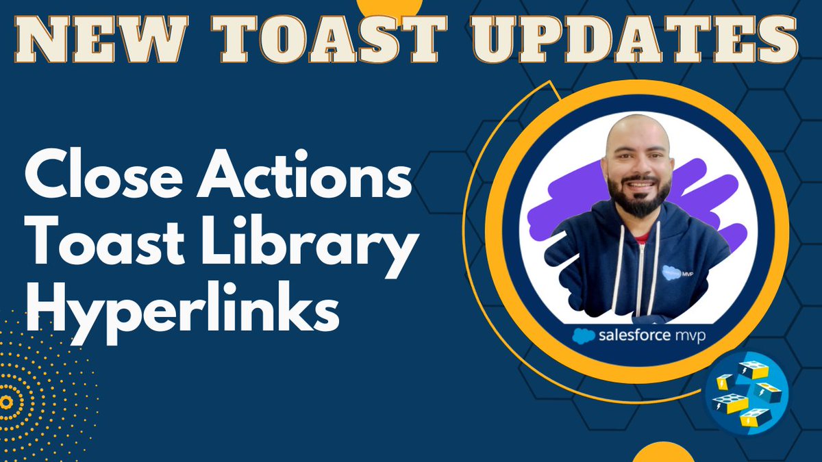 iamKapilBatra's tweet photo. 🚨🚨🚨 New video alert
Have you checked out below new updates in Toast Messages in #LWC?
✔️ Toast Library
✔️ Close Action
✔️ Hyperlink
https://t.co/2hNWmoyZlX
#salesforce #LWCStack #sfdx #trailblazer
#salesforcebolt #salesforcedevelopers #SalesforceMVP #trailblazercommunity https://t.co/ggiiiS6oAE