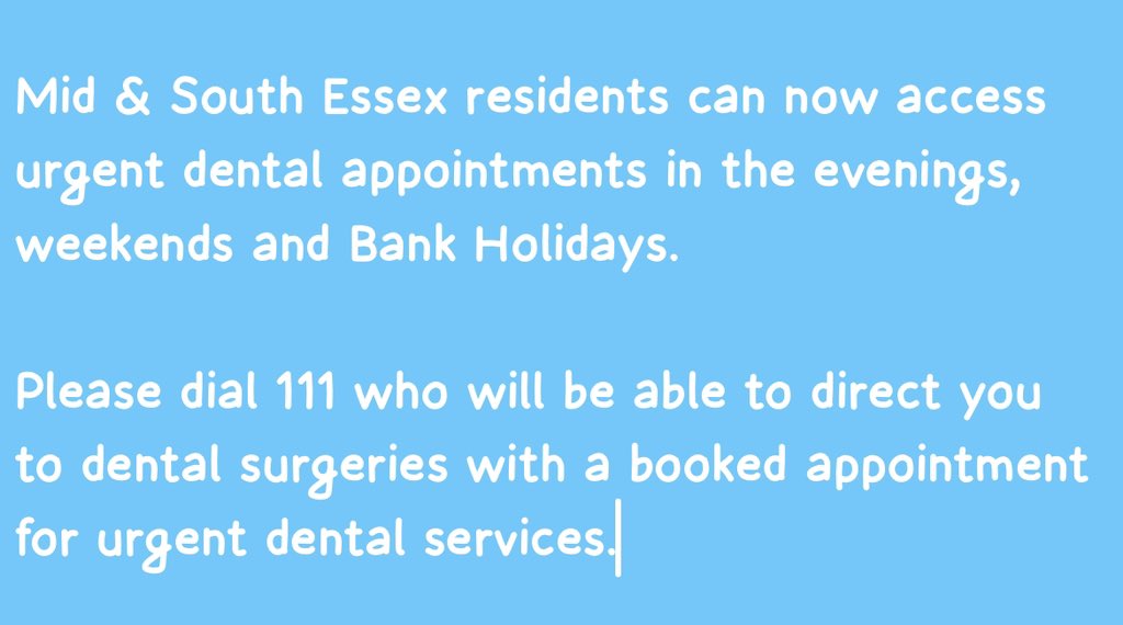 #NHS111 #Dentist #Essex