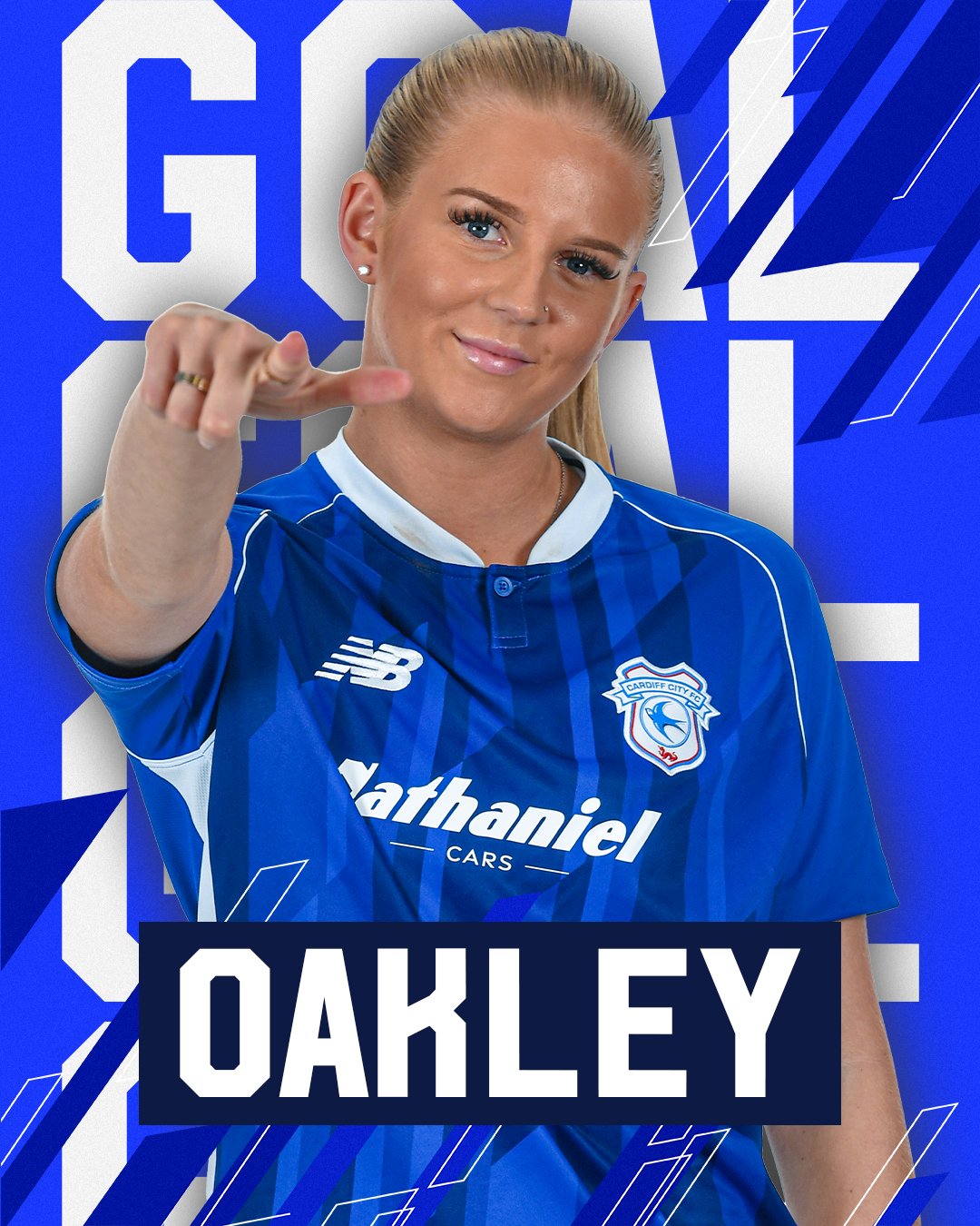 Rhianne Oakley of Cardiff City Women FC celebrates scoring the