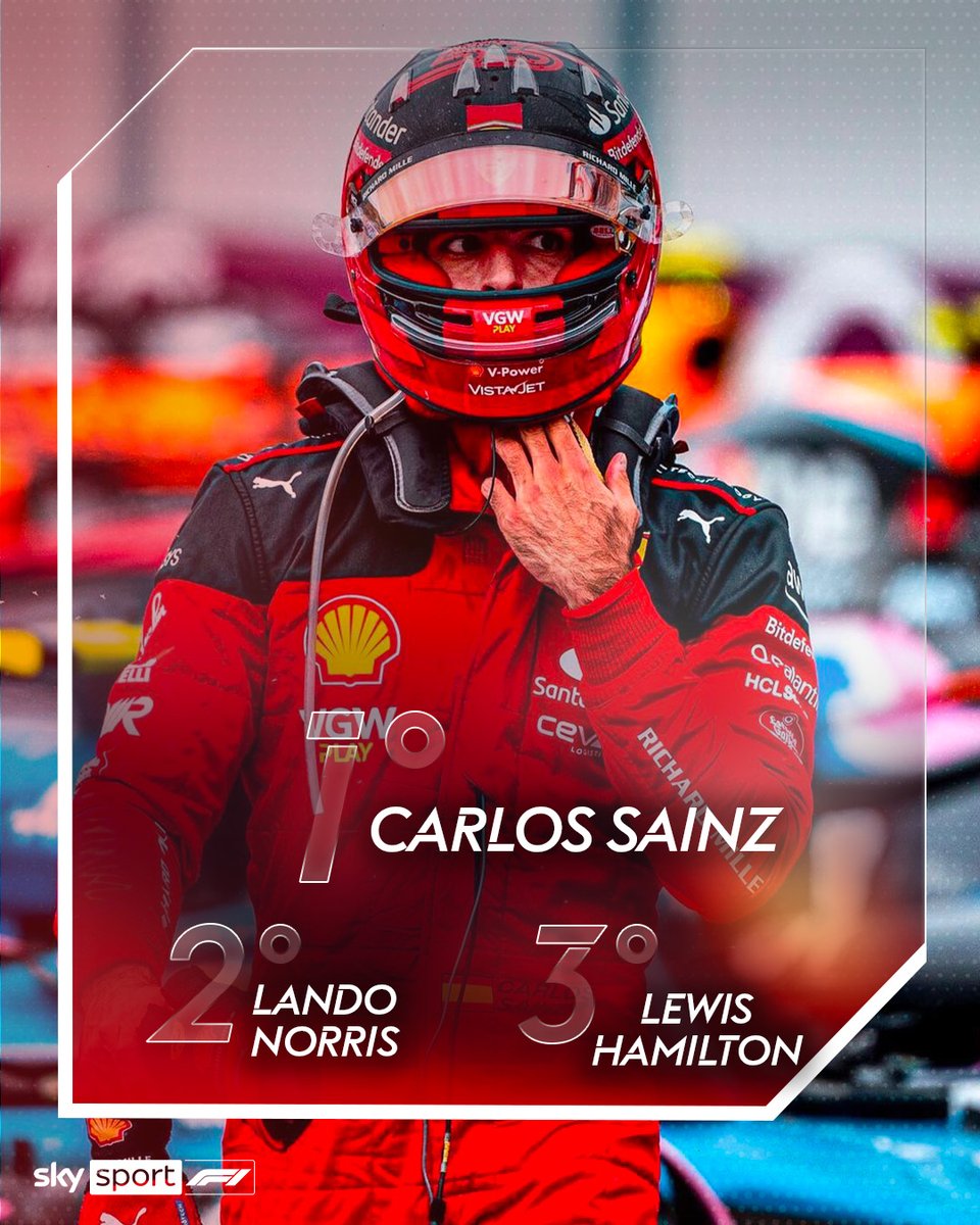 SkySportF1's tweet photo. 😍😍😍 𝗖𝗔𝗥𝗟𝗢𝗢𝗢𝗢𝗢𝗦 𝗦𝗔𝗜𝗡𝗭 𝗩𝗜𝗡𝗖𝗘𝗘𝗘
🏆 𝗙𝗘𝗥𝗥𝗔𝗥𝗜 𝗦𝗨𝗟 𝗚𝗥𝗔𝗗𝗜𝗡𝗢 𝗣𝗜𝗨' 𝗔𝗟𝗧𝗢!!!!
I risultati ➡ https://t.co/8Zof9ljiE5
#SingaporeGP #F1NightRace #F1 #Formula1 https://t.co/SSvIwXWYjP