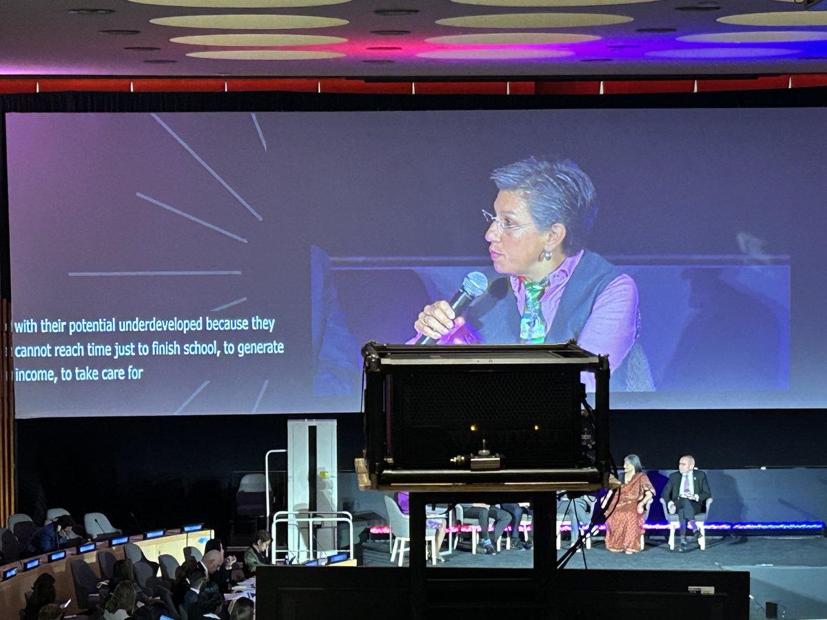 haldersey's tweet photo. Mayor of Bogotá emphasizing the hidden value of unpaid, (female) care providers. Uplift them to accelerate #action4sdgs #sdgsummit https://t.co/1ALZ6NhXdO