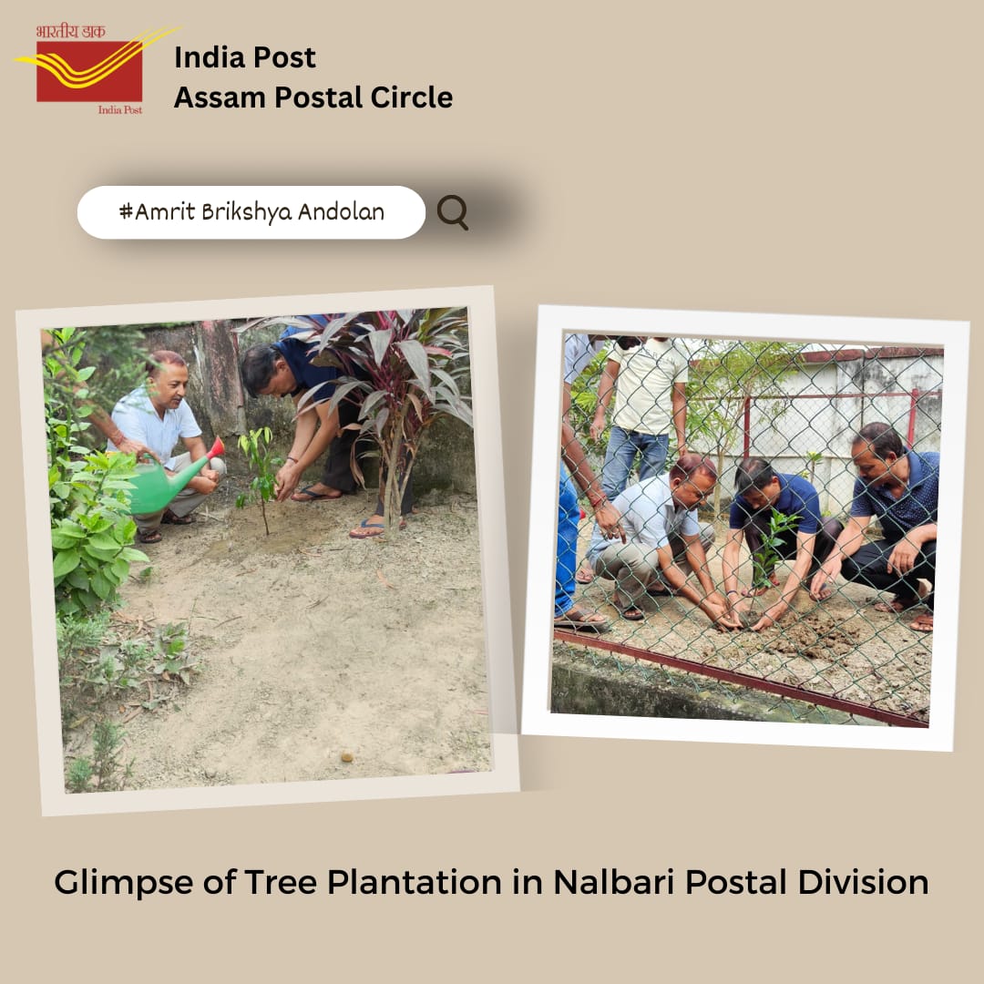 cpmgassam's tweet photo. #AssamPostalCircle 
#amritbrikshyaandolan 
#greeneconomy 
#selfiewithtree
#greencover https://t.co/y82UCQvBhg