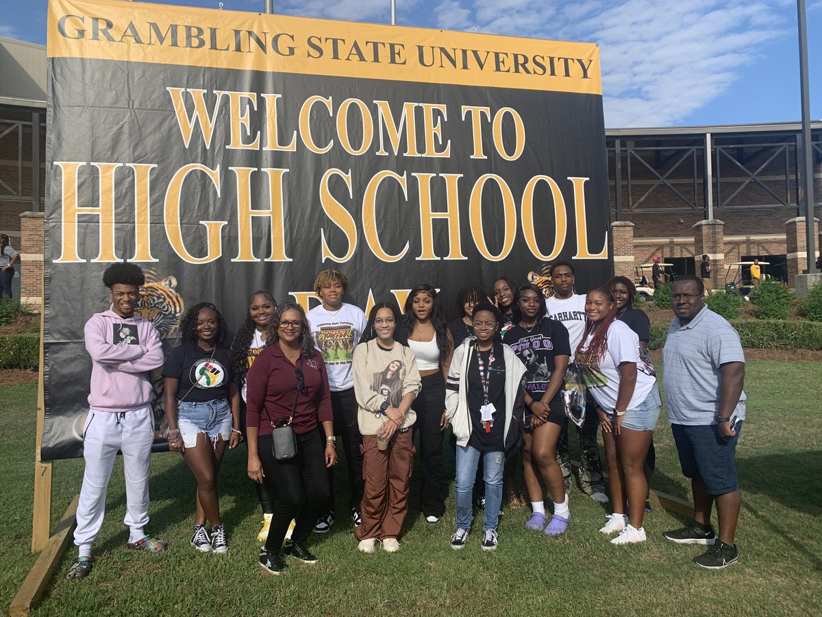 LisaRGardner's tweet photo. As LHS c/o 2024 seniors prepare for their post-secondary education, a few got to experience what college life looks like.  Their one day trip to Grambling State University was a great experience as they decide on an HBCU to further their education. @bakerjf_nyt @LewisvilleHS https://t.co/4Ndk7ngJVJ