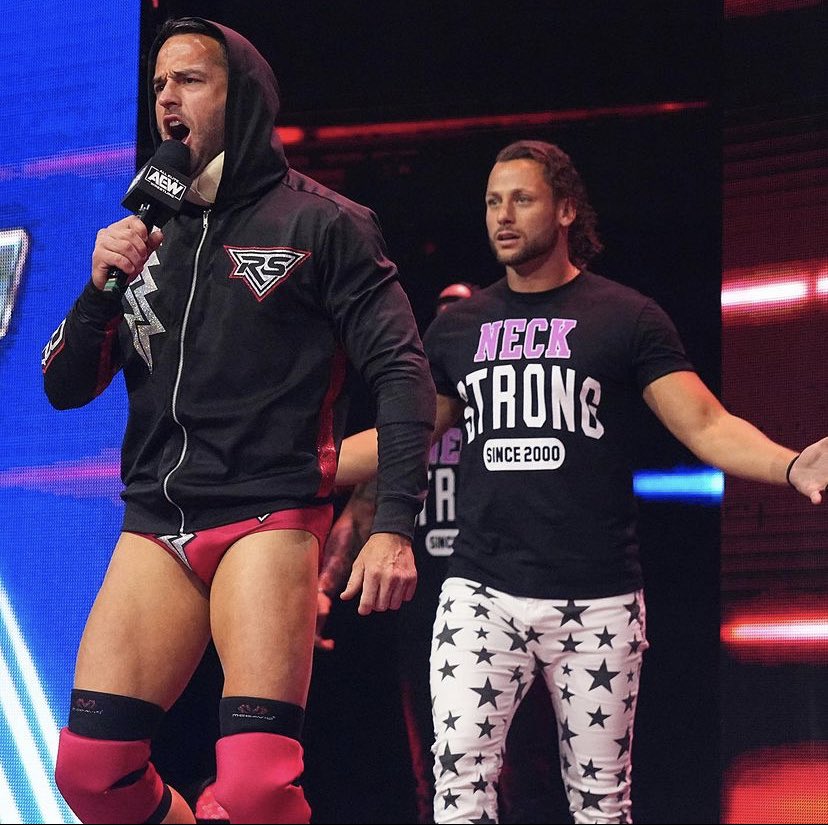 MentorGoneMad's tweet photo. #AEWDynamite 
———————
ADAM! ADAM! ADAM!

Are you fucking kidding me? You’ve shown more concern over that dickhead than you did to your best friend. Have you not cared about how battered my neck is? And yet, MJF gets mangled around delicately but you rush to HIS side. https://t.co/9ncM5La9nd