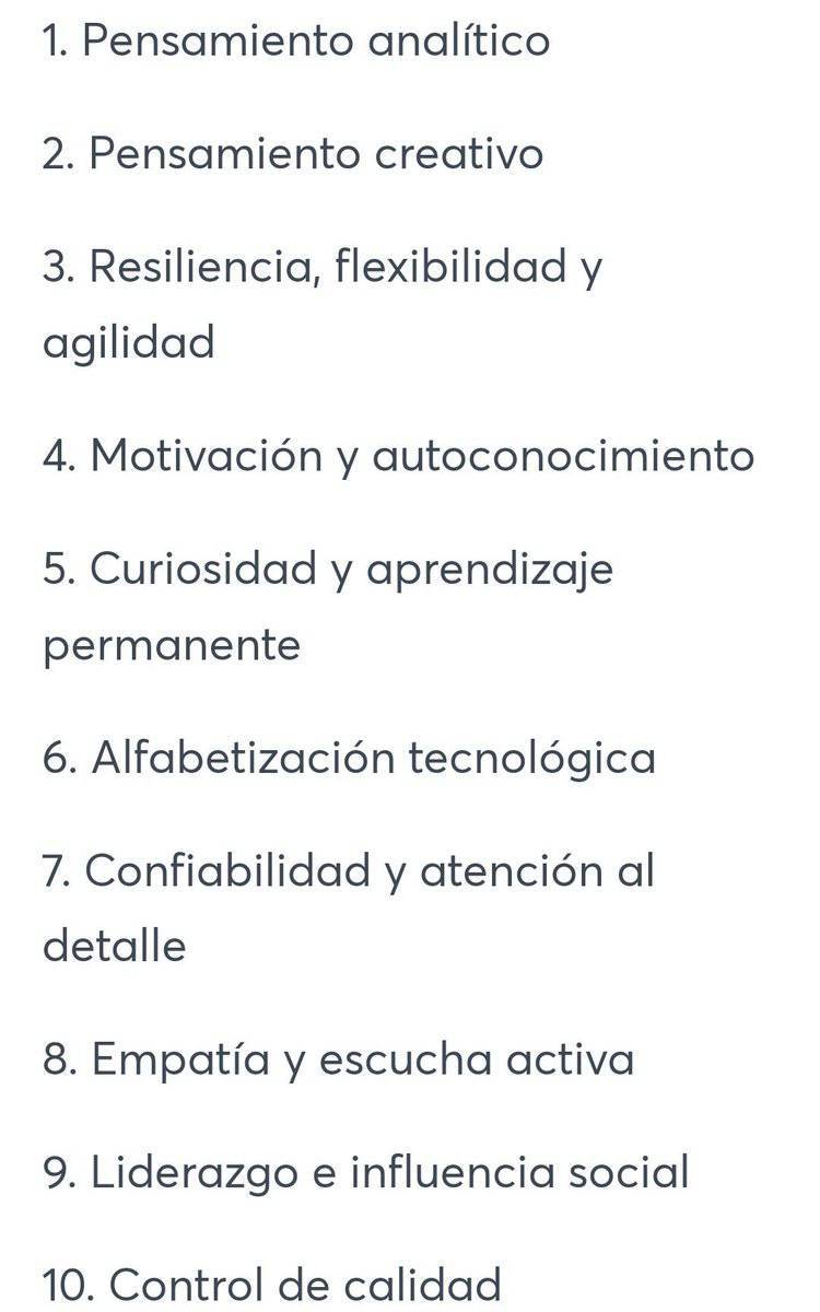 virginiog's tweet photo. Las 10 habilidades laborales más demandadas en este momento, según el Foro Económico Mundial

https://t.co/U7QuIB4zJc https://t.co/BuIdkDcmt8