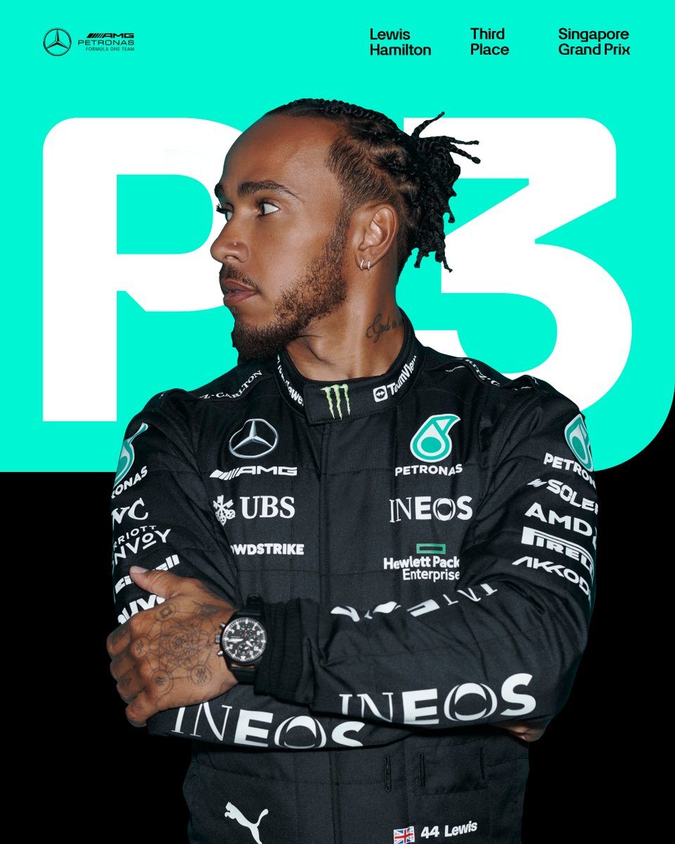 Rolled the dice with the strategy and gave it all we've got. What a crazy final few laps! 👀

It's P3 for Lewis at the Singapore GP! 👏