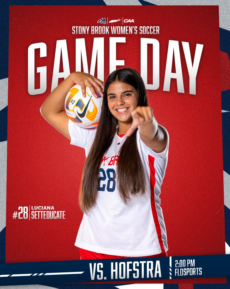 StonyBrookWSOC's tweet photo. Ending our week with the 𝐁𝐚𝐭𝐭𝐥𝐞 𝐨𝐟 𝐋𝐨𝐧𝐠 𝐈𝐬𝐥𝐚𝐧𝐝 ⚔️
🆚 Hofstra
⌚️ 2:00 PM
📍 LaValle Stadium
📺 https://t.co/skkqAUreHz
📊 https://t.co/oUXHYviAV1
🌊🐺 x #CAASoccer x #RedGame https://t.co/mVie6uGkgQ
