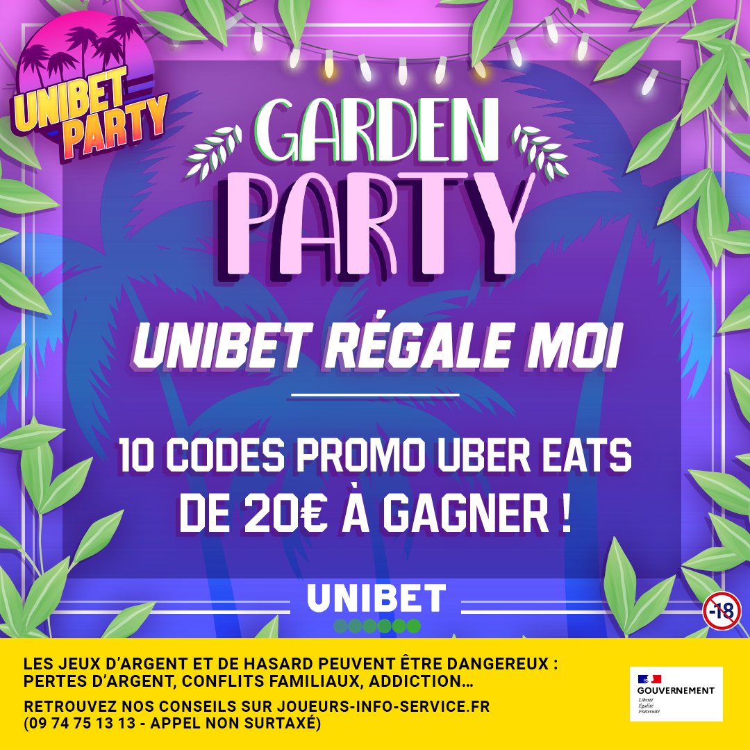 UnibetFrance's tweet photo. 🚚 Le Food Truck de l'Unibet Party est en place pour 1h ! 

✍ RT + #UnibetParty + pseudo pour passer ta commande 
🧑‍🍳 Le Chef régale avec 10 x 20€ de code promo Uber Eats https://t.co/P4ixNyFYfY