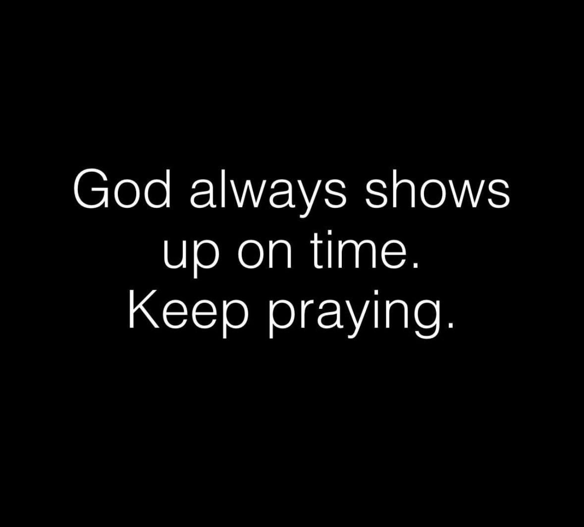 Trust in God that His timing is perfect…

#SundayWord  #StayPrayedUp