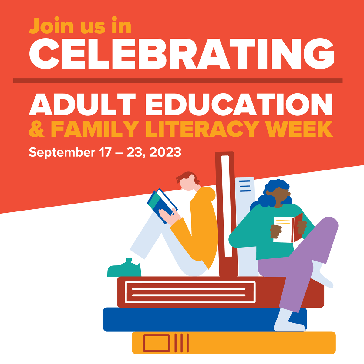 This week is Adult Education &amp; Family Literacy Week! #AEFL2023 raises public awareness about the need for and value of adult education and family literacy. Our staff will be celebrating all week long.