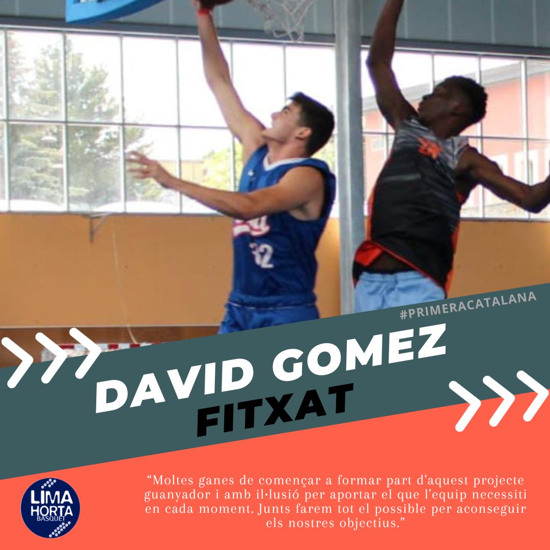 LimaHortaBasket's tweet photo. El David Gomez formarà part del primer equip masculí la temporada 23/24.

✅ Amb la seva joventut, força i il.lusió, el David comença aquesta temporada amb moltes ganes!

🟠🟠 #primeracatalana #famíliasalmó https://t.co/9ZiLR1Wxmm