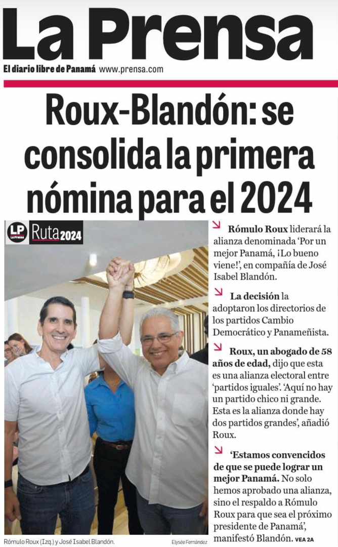 "Convencidos de que un mejor #Panamá es posible" 🇵🇦

Somos orgullosamente la Alianza Ganadora; por y para #Panamá 

#LoBuenoViene 🇵🇦
