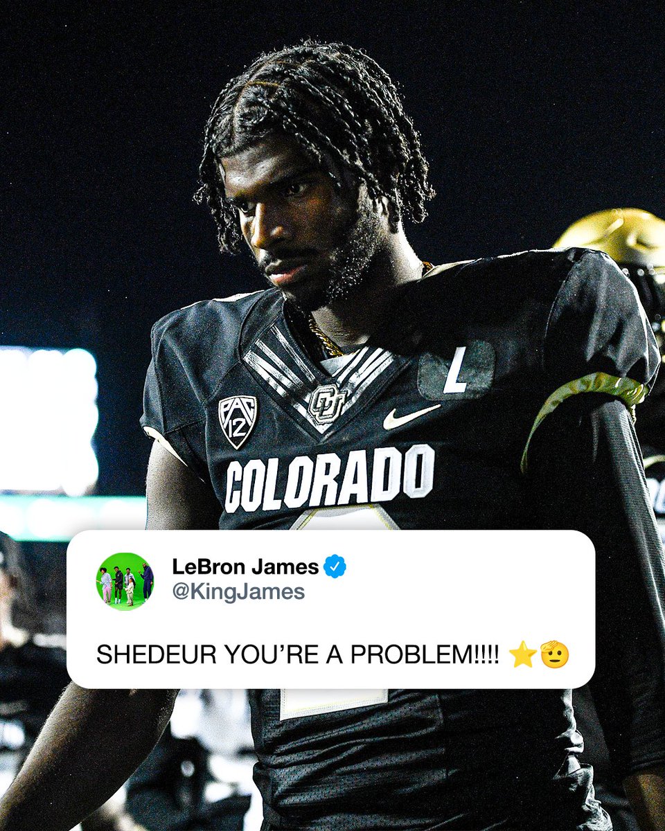 ESPNCFB's tweet photo. LeBron is all in on Shedeur Sanders 🤝 https://t.co/PEYDfXNKqD