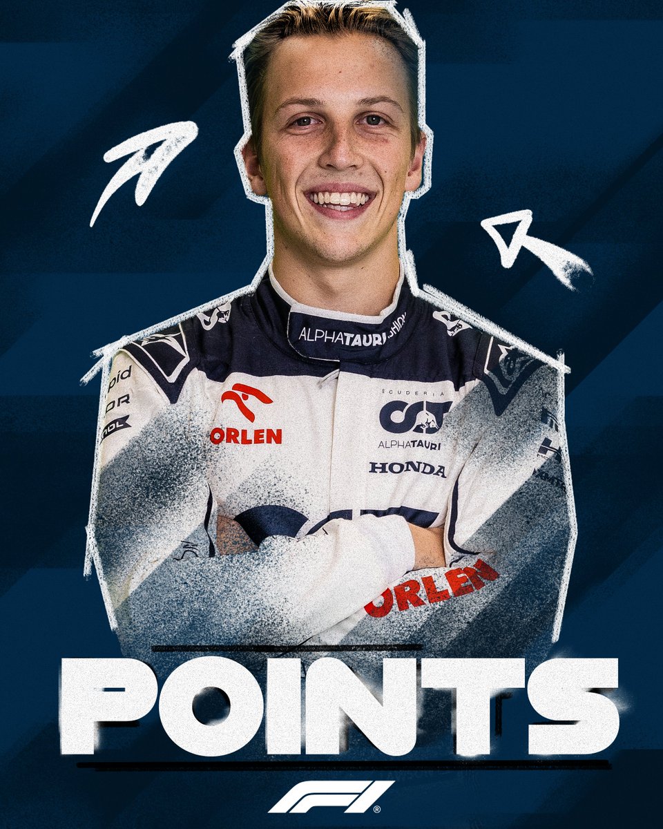 F1's tweet image. P9, and points in only his third race! 

Take a bow, @LiamLawson30 👏👏👏

#F1 #SingaporeGP