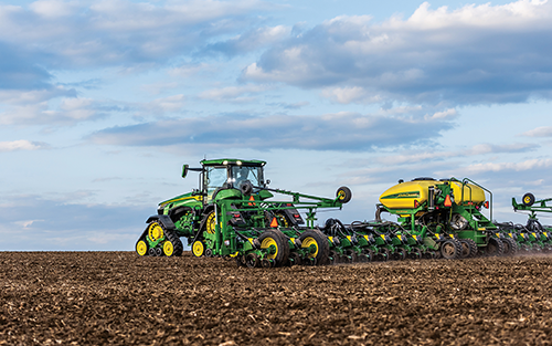 WorldlyHQ's tweet photo. John Deere is pioneering the future of agriculture with IoT technology and autonomous tractors that can be controlled remotely and are expected to help meet the 50% increase in global food demand projected by 2050. https://t.co/482b878YYm