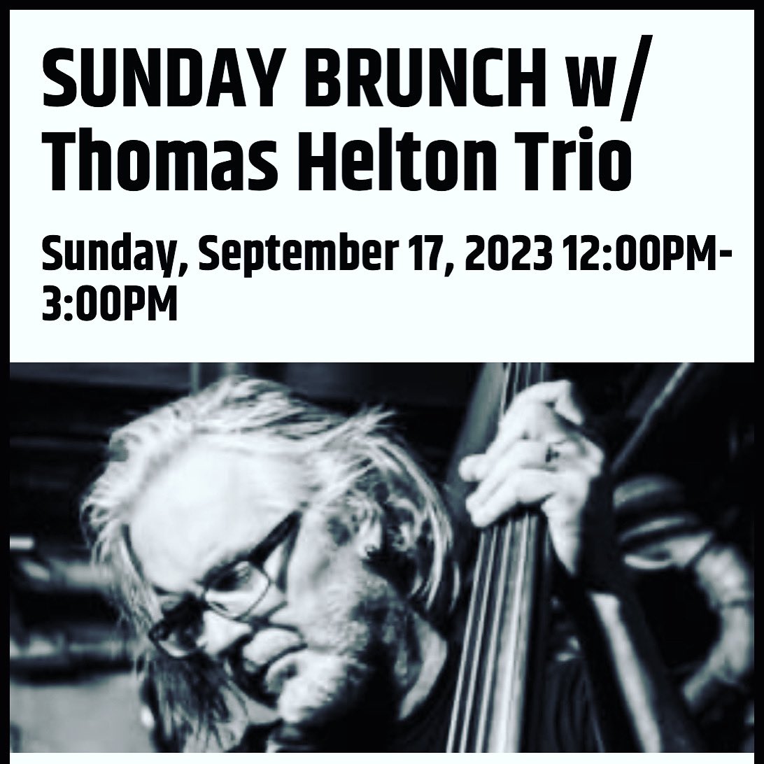 Join us TODAY for All-Day Sunday brunch! @thomasheltonbass performs from noon to 3 PM! Check out our full music calendar at MKTBAR.COM.