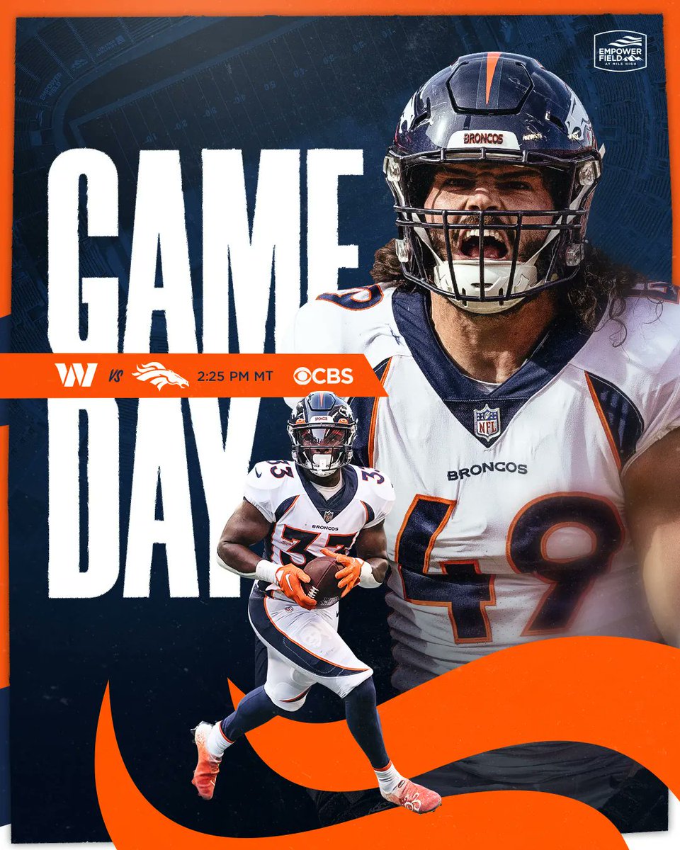 Broncos's tweet image. It&apos;s GAMEDAY in #BroncosCountry!

RT if you&apos;re ready for #WASvsDEN.