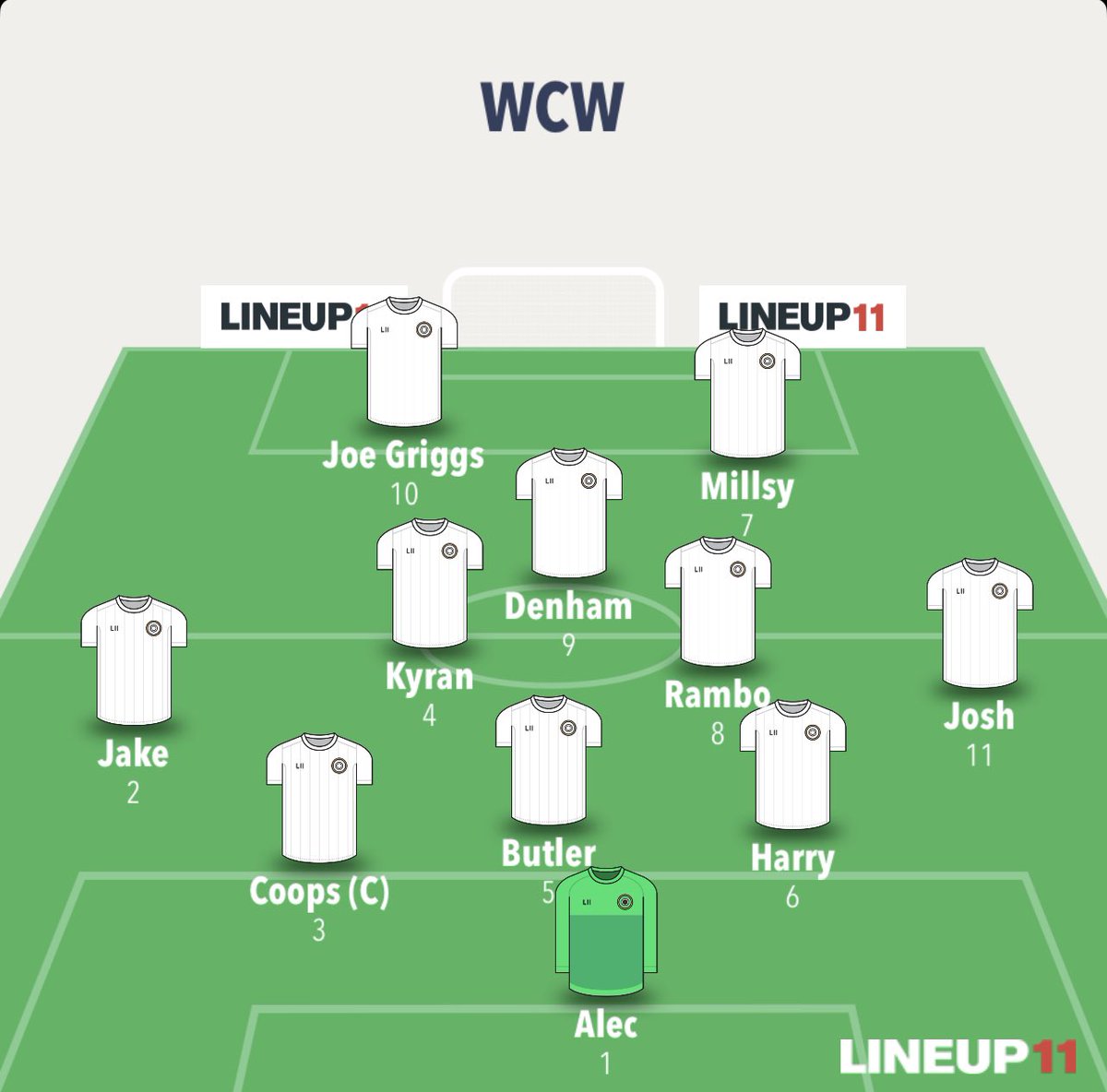WCWanderers1's tweet photo. Starting 11 in sheff cup against Millstone FC UTFC https://t.co/skzH7qfptC